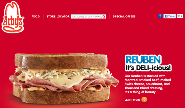 Arby's Canada online