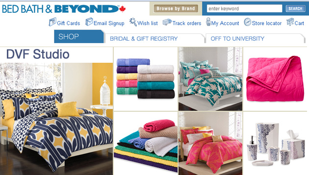 Bed Bath & Beyond online store