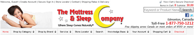 The Mattress & Sleep Company online store