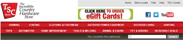 TSC Stores Country Hardware Store online