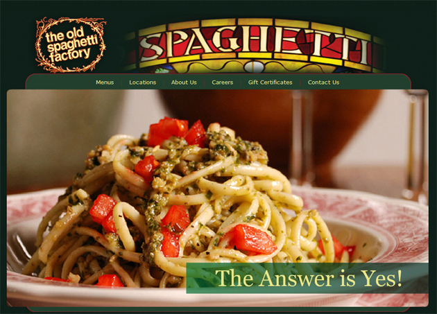 Old Spaghetti Factory restaurants pasta online