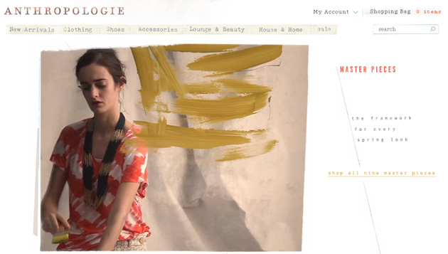 Anthropologie online store