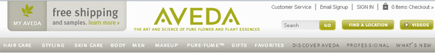 Aveda online store