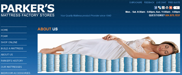 Parker's Mattress online flyer