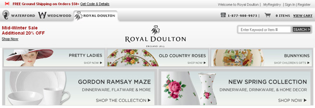 Royal Doulton Canada online Store