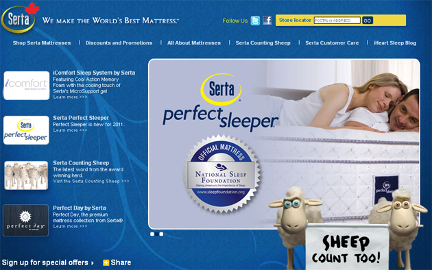 Serta Mattress online flyer