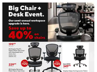 Preview of Staples - Big chair + desk event
