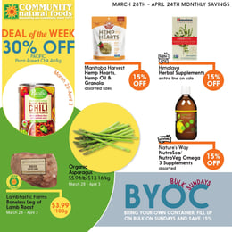 Community Natural Foods - Monthly Savings