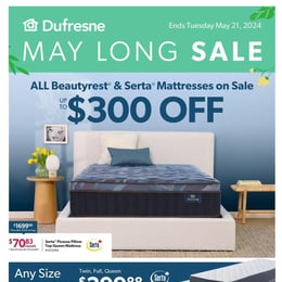 Dufresne Furniture (SK, MB, and ON) May Long Sale