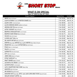 Little Short Stop Stores - Weekly Flyer Specials