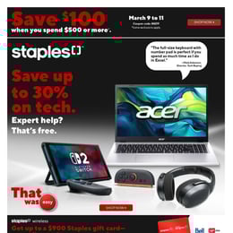 Staples - Weekly Flyer Specials
