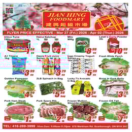 Jian Hing Supermarket - Scarborough Store - Weekly Flyer Specials