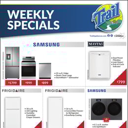 Trail Appliances - Alberta and Saskatchewan - Weekly Flyer Specials