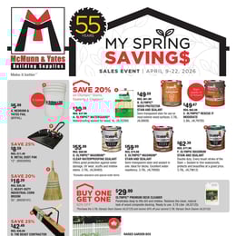 McMunn & Yates Building Supplies - Flyer Specials