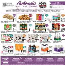 Ambrosia Natural Foods - Flyer Specials