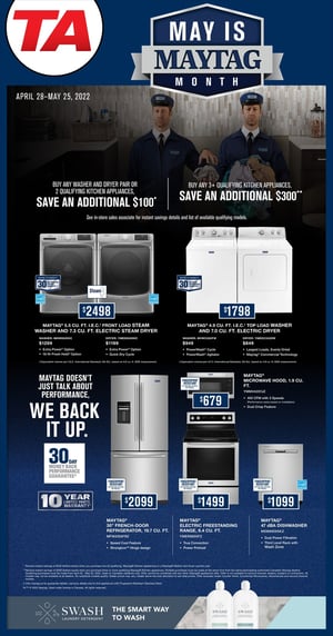 TA Appliance - May is Maytag Month