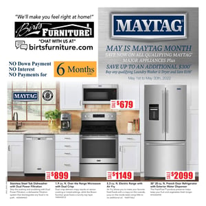 Birts Furniture - May is Maytag Month