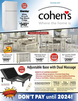 Cohen's Home Furnishings - Monthly Savings