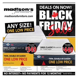 Madison's Furniture - Mattress - Black Friday Sale