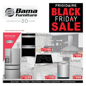 Bama Furniture - Frigidaire Black Friday