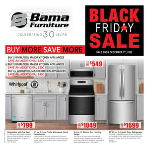 Bama Furniture - Whirlpool Black Friday