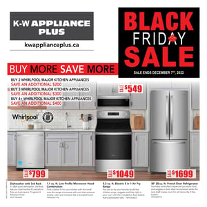 K-W Appliance Plus - Whirlpool Black Friday