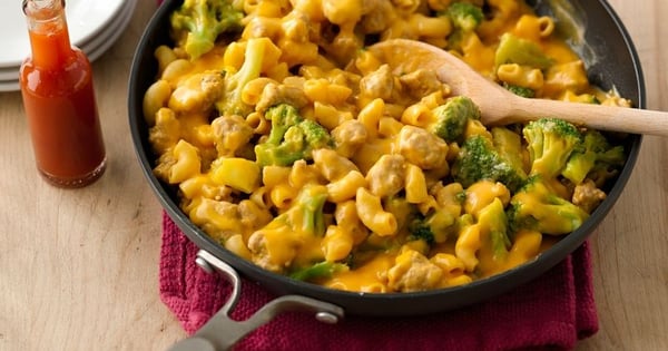 Turkey and Broccoli Cheeseburger Macaroni