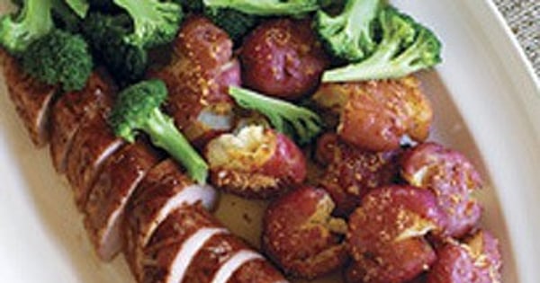 Citrus-Glazed Pork with Crispy Parmesan Potatoes