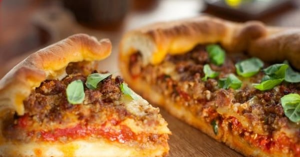 Deep-Dish Sausage Pizza