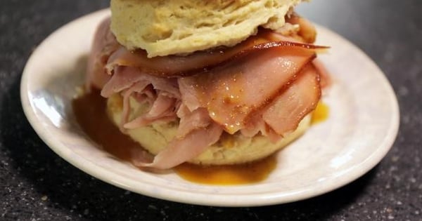 Smoked Ham Biscuit Sandwich