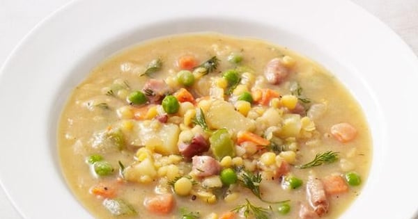 Lentil Soup With Peas and Ham
