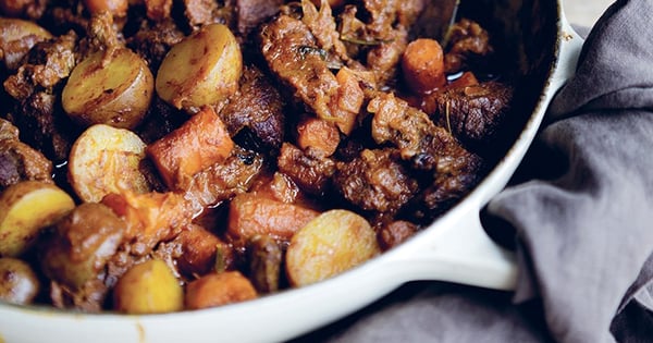 Beef stew & carrot sauce