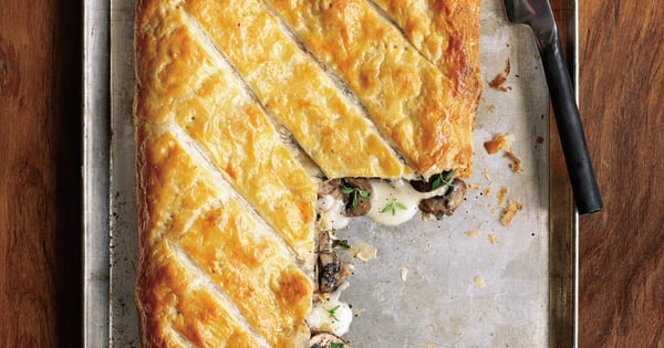 Taleggio and mushroom pastry melt