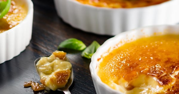 Basil Vanilla Crème Brûlée