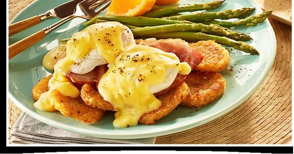Eggs Benny on Potato Pancakes