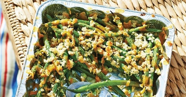 Cheesy Green Bean BBQ Casserole