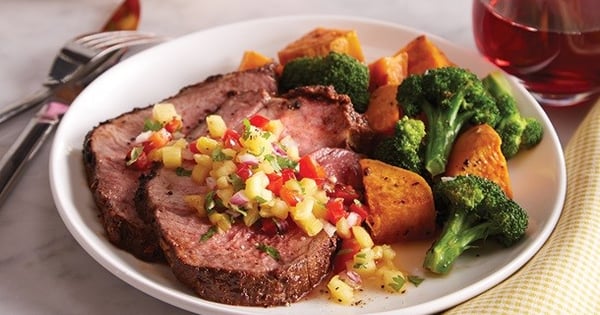 Spiced Lamb Leg & Pineapple Salsa