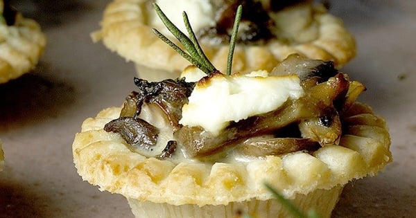 Mixed Mushroom and Goat Cheese Tarts