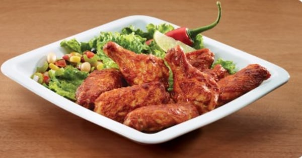 BBQ Chipotle Chicken Wings and Mexican-Style Bean Salad