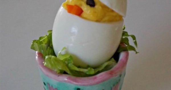 Easter Chick Deviled Eggs