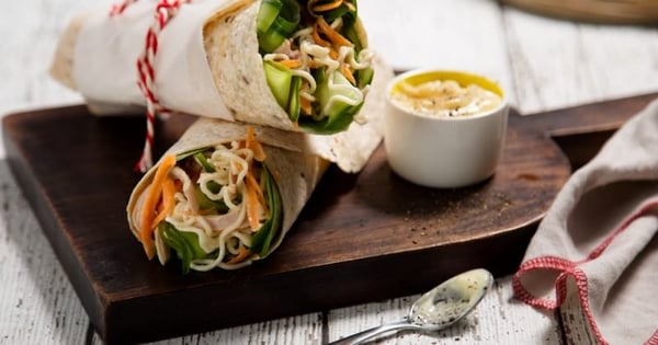 Creamy Chicken Noodle Wraps