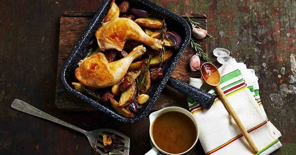 Roast Chicken Marylands with Chorizo