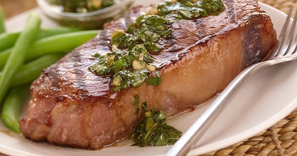Asian Grilled Steaks with Spicy Herb Sauce