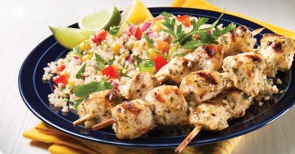 Chimichurri Chicken Brochettes and South American Quinoa Salad