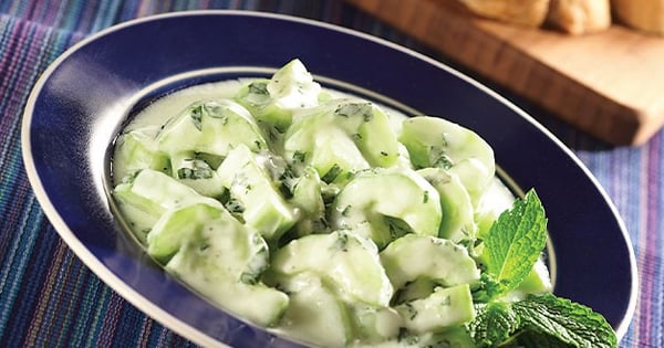 Balsamic Yogurt Cucumber Salad