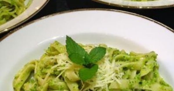 Minted Pea and Broccoli Fettuccine