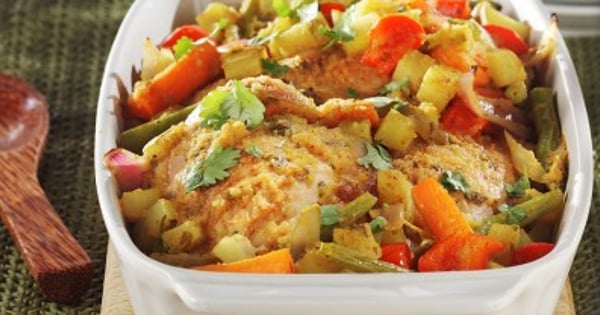 Mild Curry Chicken and Yellow Potatoes