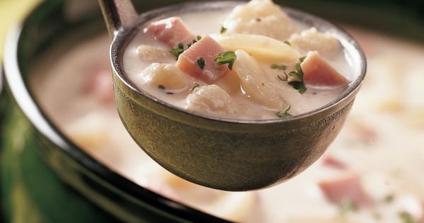 Quick Ham and Cauliflower Soup