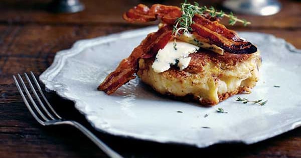 Colcannon cakes with pancetta