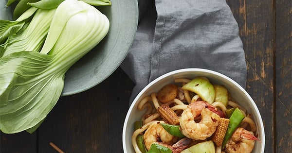 Shrimp & vegetable Udon noodles